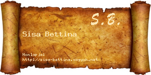 Sisa Bettina névjegykártya