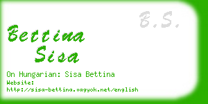 bettina sisa business card